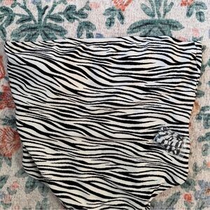 J. Crew Zebra Gemma Bandeua One Piece Swimsuit